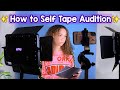 How to Self Tape Audition! (Example, Set Up, Slate + Tips)