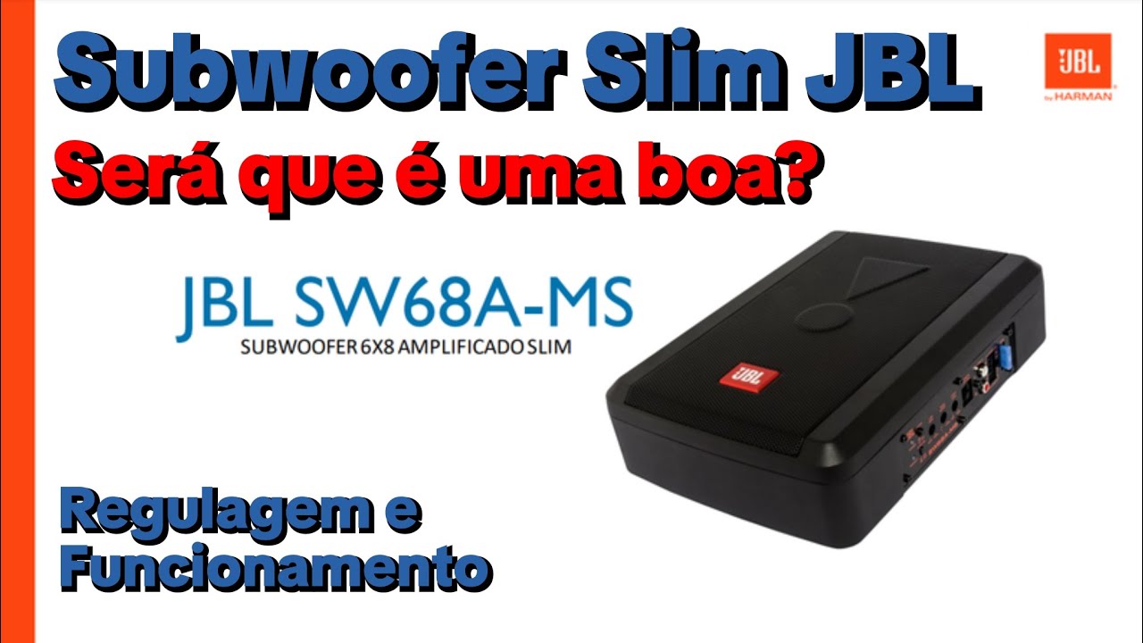 Miniatura da avaliação em vídeo de Caixa Amplificada Ativa JBL Harman SW68A-MS Slim 8'' 100W RMS