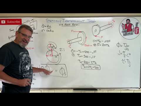 Mechanics of Materials: Lesson 27 - Indeterminate Angle of Twist with Gear Ratios
