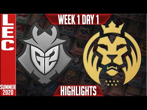 G2 vs MAD Highlights | LEC Summer 2020 W1D1 | G2 Esports vs MAD Lions