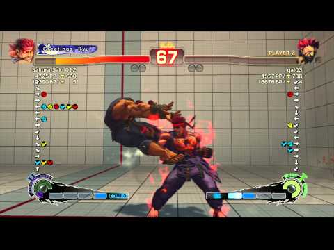 SSFIVAE~  Evil Ryu (Sakura Saki 012) vs.  Akuma (qal03) HD