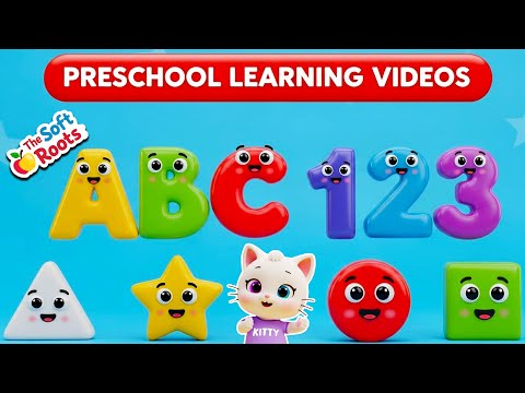Preschool Learning activities for 3 year olds at home | Learn ABC Phonics Shapes Numbers Colors 🌈