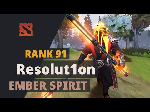 Resolut1on (Rank 91) plays Ember Spirit Dota 2 Full Game