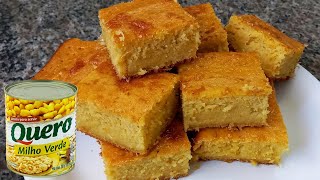 BOLO DE MILHO DE LATINHA CREMOSO - FÁCIL E RÁPIDO 