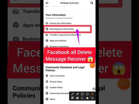 How to recover Facebook all' delete messages