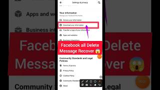 How to recover Facebook all' delete messages