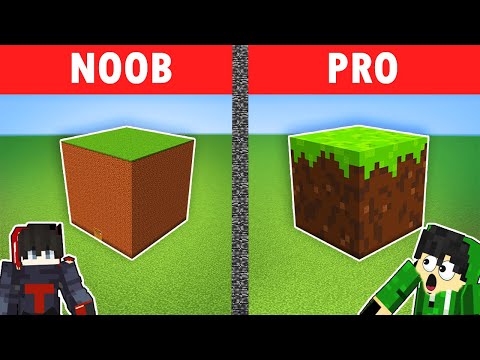 NOOB VS PRO: GIANT GRASS BLOCK HOUSE BUILD CHALLENGE | Minecraft(Tagalog)
