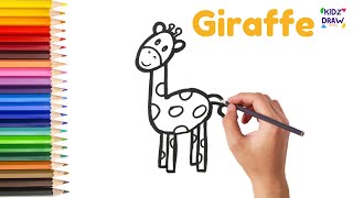 DRAW a Giraffe in 5 Minutes for KIDS! How to draw giraffe