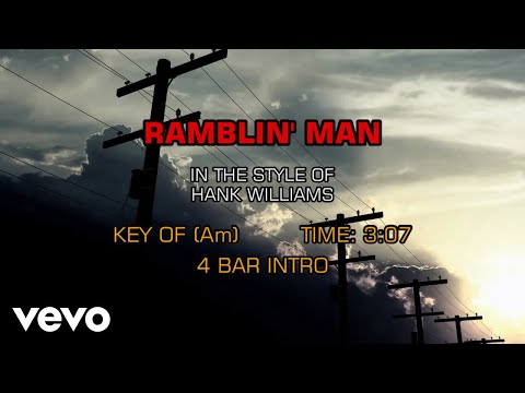 Hank Williams as Luke The Drifter - Ramblin' Man (Karaoke)