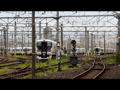 2018/07/07 【尾久疎開】 E257系 M-110編成 新宿駅, 尾久駅 & 尾久車両センター