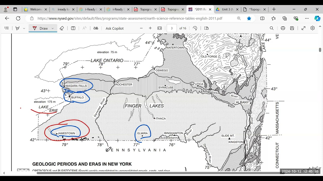 Topographic Map Review Worksheet #2  Questions 13b-16