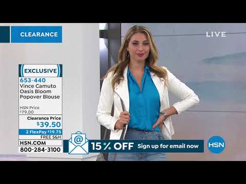 Vince Camuto Oasis Bloom Popover Blouse