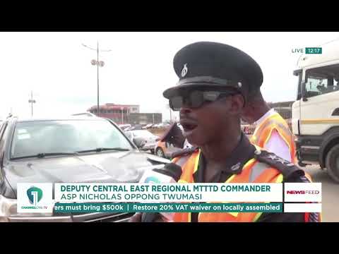 Police Crack Down on Illegal Vehicle Lights in Kasoa to Prevent Road Crashes