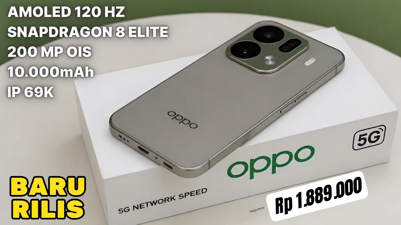 BARU RILIS SEMEWAH INI‼️10.000MAH, RAM 12/512 GB - HP OPPO TERBARU DAN TERBAIK PERTENGAHAN 2026
