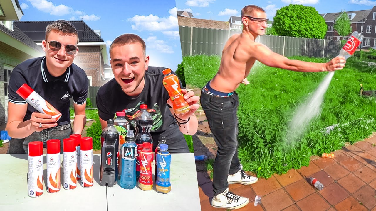 LEUK EXPERIMENT! RAKETTEN MAKEN VAN FLESSEN!