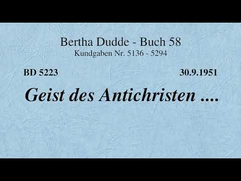 BD 5223 - GEIST DES ANTICHRISTEN ....