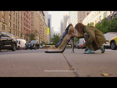 High Heel Bodypainting Illusion on the Streets of New York City
