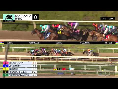 Clooney wins Race 8 on Thursday, January 8 at Santa Anita Park