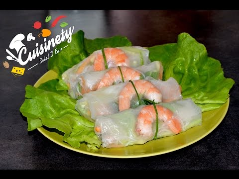 La recette de rouleaux de printemps aux crevettes
