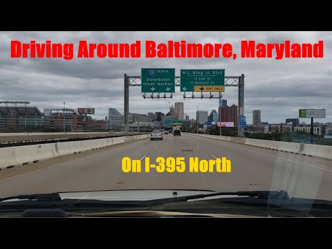 Driving Around Baltimore Maryland on I-395 N [Heading to the Radisson]