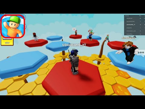 ROBLOX vs STUMBLE GUYS, versão oficial de stumble guys no roblox, jogando stumble guys no roblox