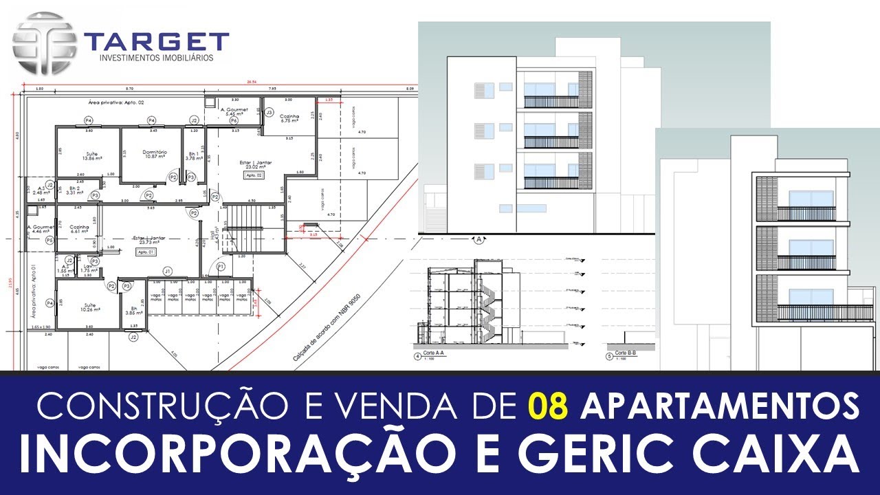 8 APARTAMENTOS: GERIC, CUSTO E LUCRO. ESTUDO DE VIABILIDADE COMPLETO.