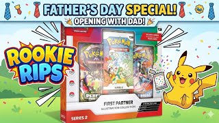 Ripping packs with Dad for a very special Father's Day episode! 🎉 #pokemon #fathersday