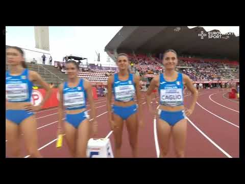 Europei U20 2025 Tampere - Batterie staffetta 4x400 F - l'Italia va in finale