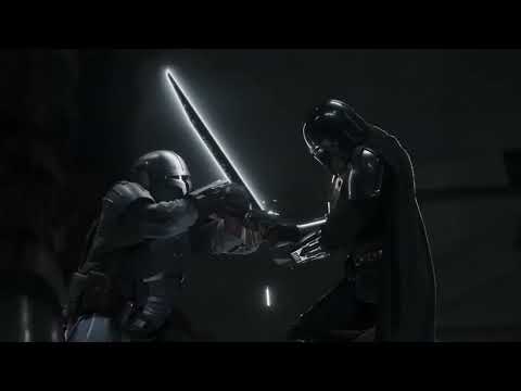The Mandalorian vs. Paz Vizsla : Dark Saber Fight Scene + Bonus Praetorian Guard Blaster fight