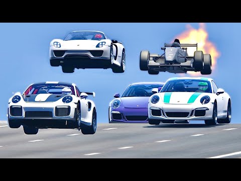Porsche Hypercars vs Formula Jet Engine - Drag Race 20 KM