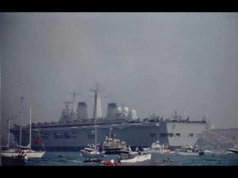 HMS Invincible during the Falklands War 1982