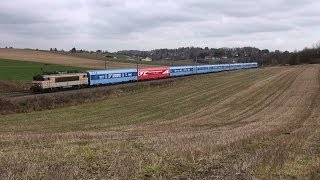 preview picture of video 'Le train Europe 1 des municipales 2014 entre Strasbourg et Dijon - BB 22318'