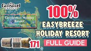 How to: Easybreeze Holiday Resort 100% FULL Exploration ⭐ Natlan ALL CHESTS【 Genshin Impact 】
