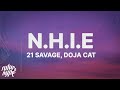 21 Savage N H I E Lyrics Ft Doja Cat