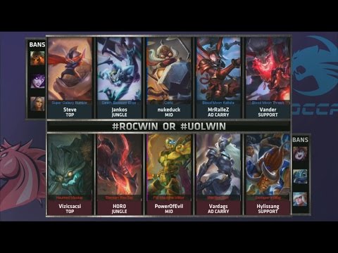 UOL vs ROC Game 3 Highlights - UNICORNS OF LOVE vs ROCCAT - QUARTERFINALS EU LCS SUMMER 2015