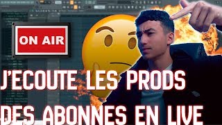 J'ÉCOUTE LES PRODS DES ABONNÉS EN LIVE 1 - PREMIÈRE SUR FL STUDIO 20 rap trap beatmaking