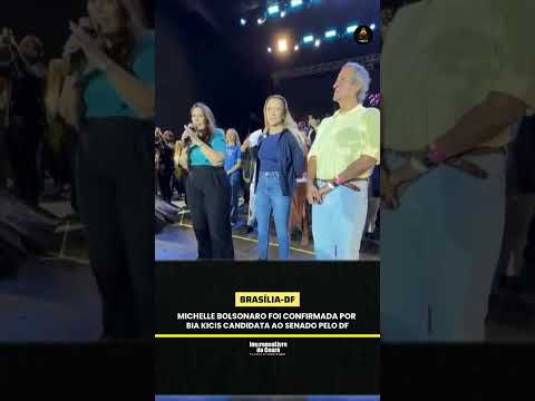 Bia kicis anuncia na noite deste sábado (1º ) o nome de Michelle Bolsonaro candidata ao senado
