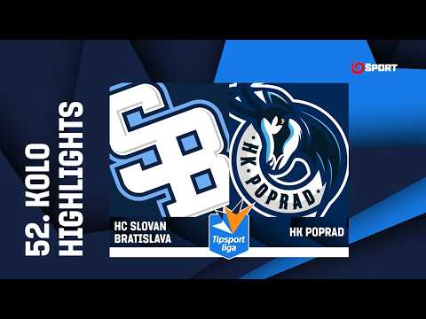 52. kolo: HC Slovan Bratislava - HK Poprad 2:3 sn (0:0, 1:1, 1:1 - 0:0, 0:1)