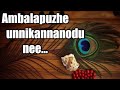 Ambalapuzhe Unnikannanodu Neee Cover Song Whatsapp Status