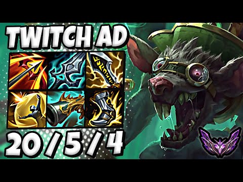 Twitch vs Jinx ADC [ QuadraKill ] Korea Master Patch 25.20