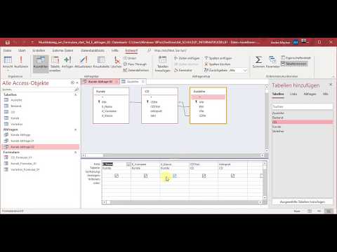 Teil E Access - Abfragen 01 Beziehungen zwischen Tabelle erstellen und abfragen