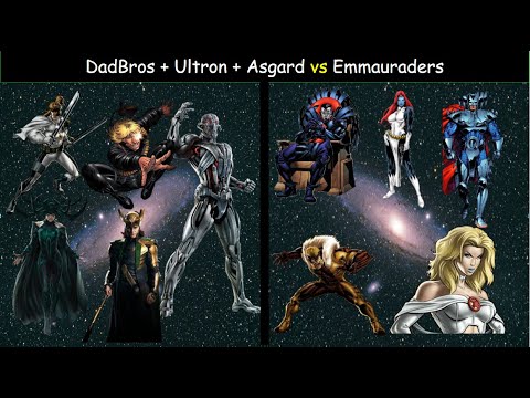 Emmauraders Punch Across using DadBros+Asgard+Ultron - MARVEL Strike Force