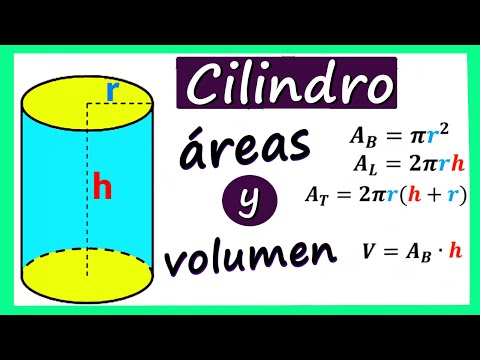 Como hallar el área y volumen de un cilindro