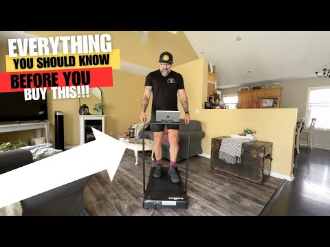 THERUN Walking Pad Treadmill, Portable Mini Treadmill for Home/Office, with 2.5HP Brushless Core and 265LBS Weight Capacity Remote Control, LED Display video review thumbnail