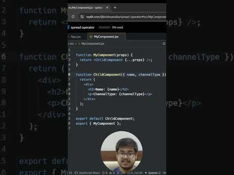 Props + Spread Operator in React JS 😎🔥 #shorts
