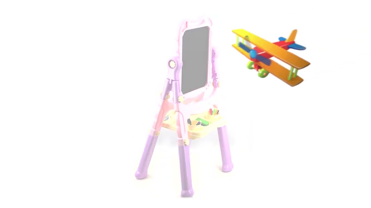 Pink Folding Double-Sided Magnetic Drawing Board