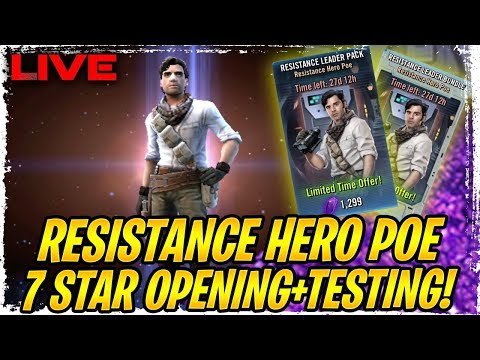 RESISTANCE HERO POE 7 STAR PACK OPENING AND TESTING LIVE! The Spark for the Resistance?