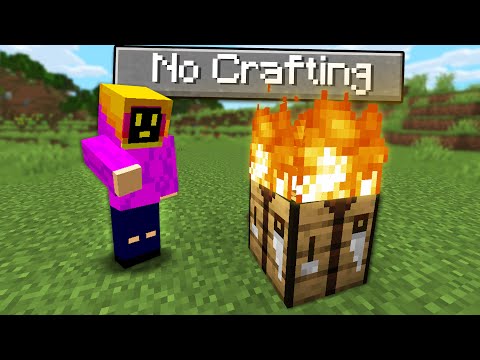 Minecraft But, I Cant Use A Crafting Table...
