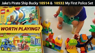 Lego DUPLO Reviews - Jake's Pirate Ship Bucky 10514 & LEGO Duplo Ville 10532 My First Police Set