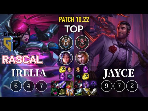 GEN Rascal Irelia vs Jayce Top - KR Patch 10.22